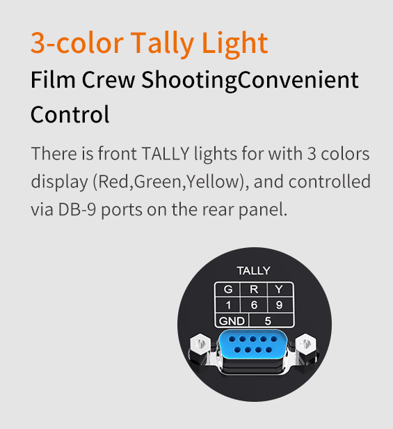 3-color tally light  for film shooting